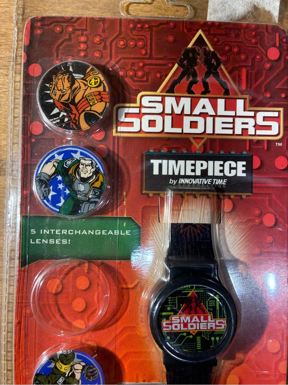 1998 Small Soldiers Timepiece Watch Innovative Time Sealed MIP 5 Lenses